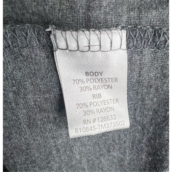 Marika’tek Basic Grey Long Sleeve T-Shirt With Logo On Front - Picture 5 of 5